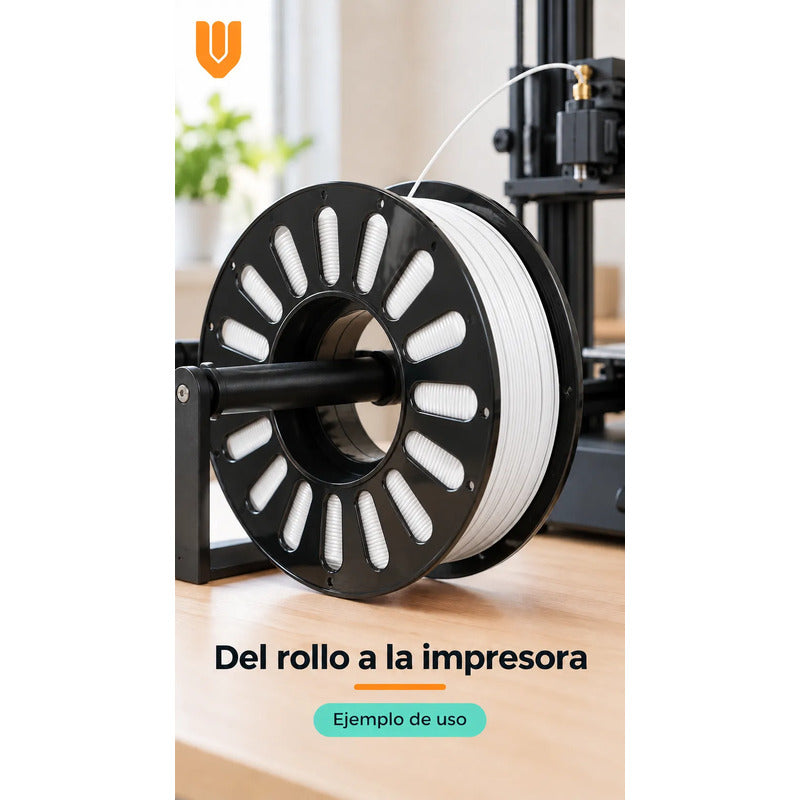 Filamento Impresora 3d Blanco 1,75mm ±0,02mm Rollo Carrete Blanco Filamento Impresión Tridimensional Bobina Rollo Carrete Negro Modelado Digital Prototipos Figuras Diseños Maquetas 1,75 Mm