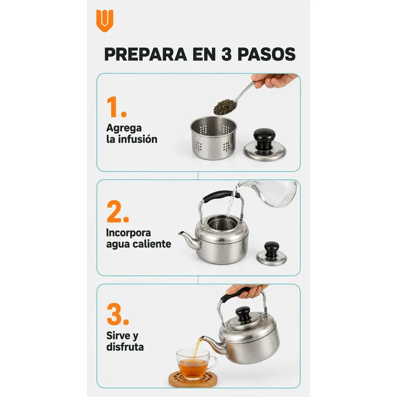 Pack 3 Tetera De Acero Inoxidable Cuello De Cisne 2 Litro Pl Tetera Cuello Cisne Acero Inoxidable 2 Litros Plateada Mango Plástico Apta Fuego Directo Cocina Cafés Tés Dcbz18 Premium