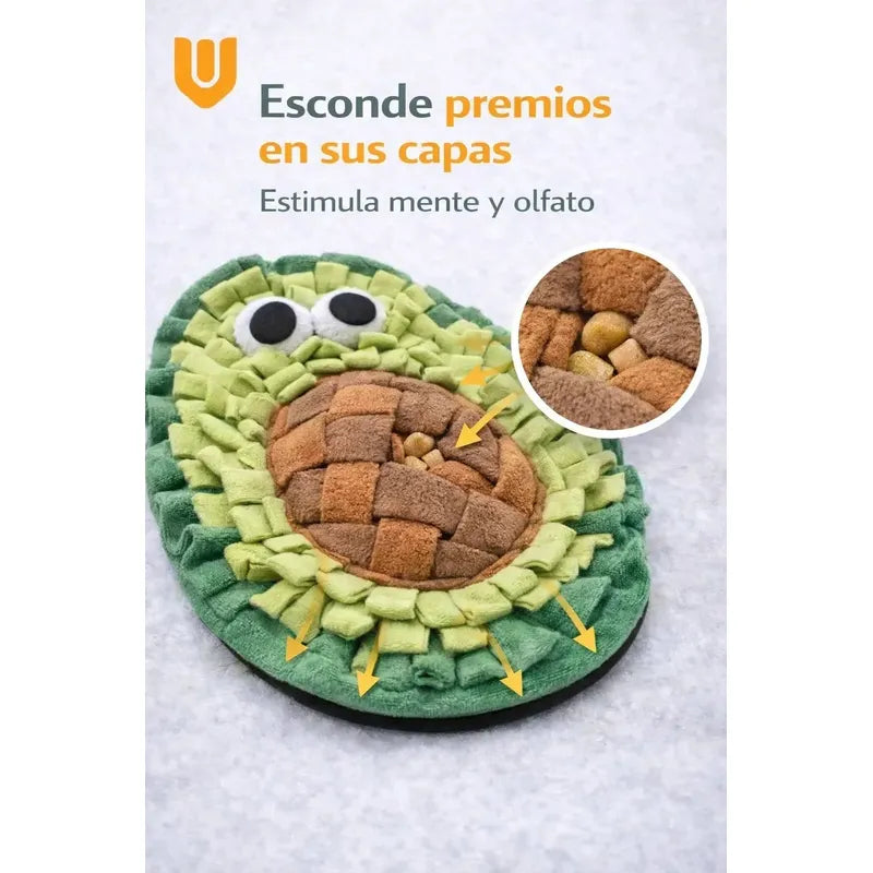 Alfombra Olfativa Aguacate Perro Juquete Estimulador Mascot Color Verde Palta Aguacate Natural Tonos Hoja Selva Mascotas Canino Estimulacion Sensorial Juego Interactivo Lavable