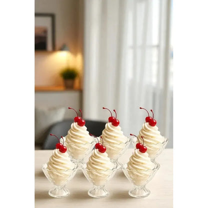 Vitrineon Cl 6 Copas Helado Vidrio Pack 6 Vasos Postre Trans Transparente