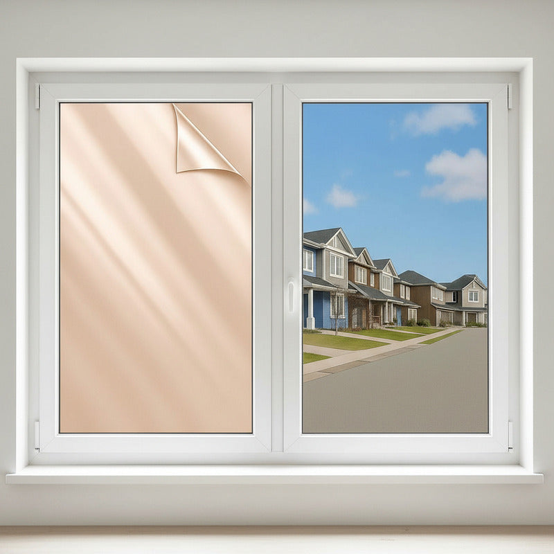 Vinil Espejo Privacidad Film Solar Ventanas Calor Rayos Uv Coral