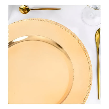 Plato Base Dorado Vajilla Navidad Juego De Plato Dorado 33cm