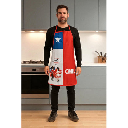 X4 Delantal Cocina Fechas Patrias Delantal Festivo Chile