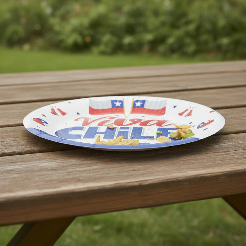 X20 Platos Fiestas Patrias Desechables Decoración Fiestas