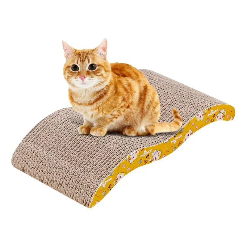 Rascador Para Gatos Carton Corrugado Rascador Con Catnip Onda Gato Gimnasio Marrón