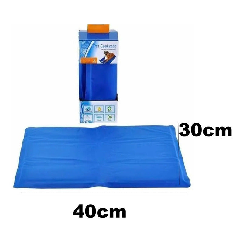 Manta Refrescante Pet Cool Mat Para Mascotas 30x40 Cm Catdog Color Azul