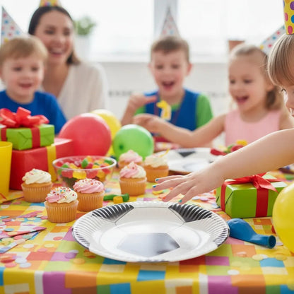 X10 Platos Cumpleaños Futbol Platos Desechable Decoracion