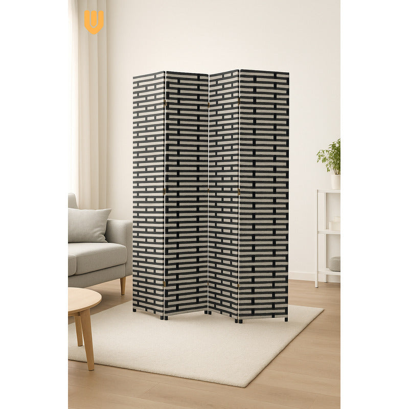 Vitrineon Cl Biombo Ratán 4 Paneles 170 Cm Separador Ambient