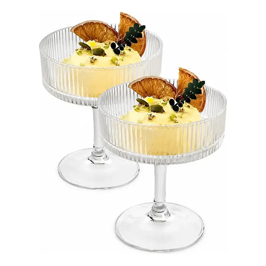 Set 2 Copas Helado Postres Copa De Vidrio Copas Postres Transparente