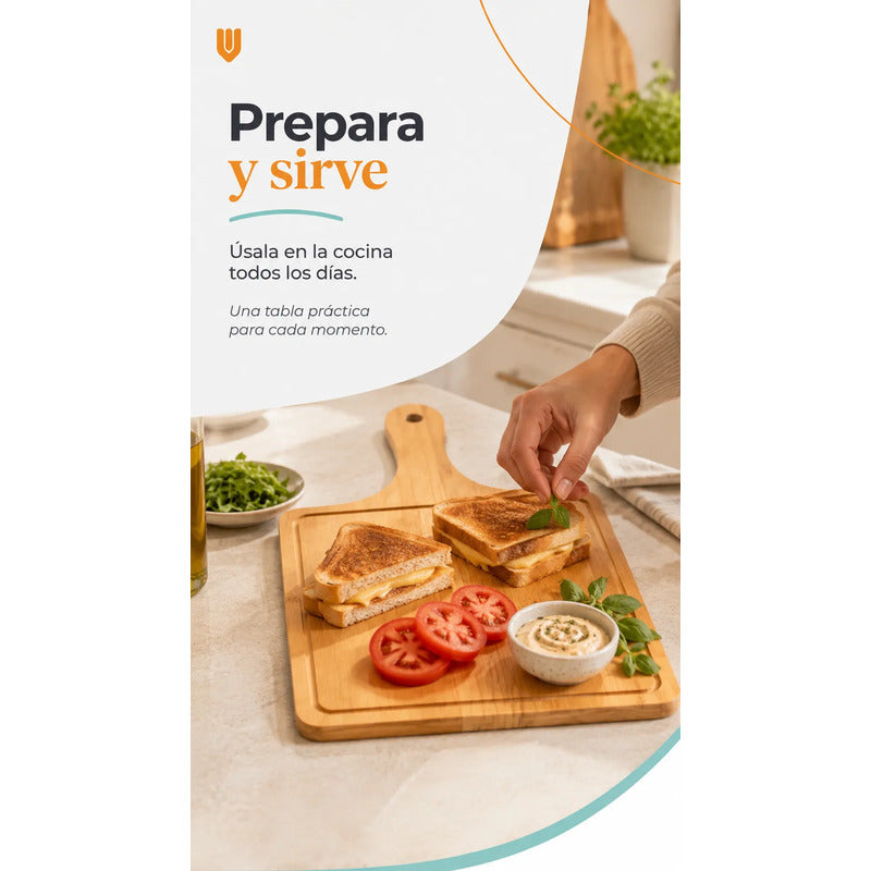 X4 Tablas Pizza Tabla Cuadrada Picoteo Plato Madera 27x30cm Tabla Cuadrada Tabla Bambu Pizza Picoteo Madera Rectangular 27x30cm Espesor 8mm Mango Quesos Aperitivos Cocina 27x30