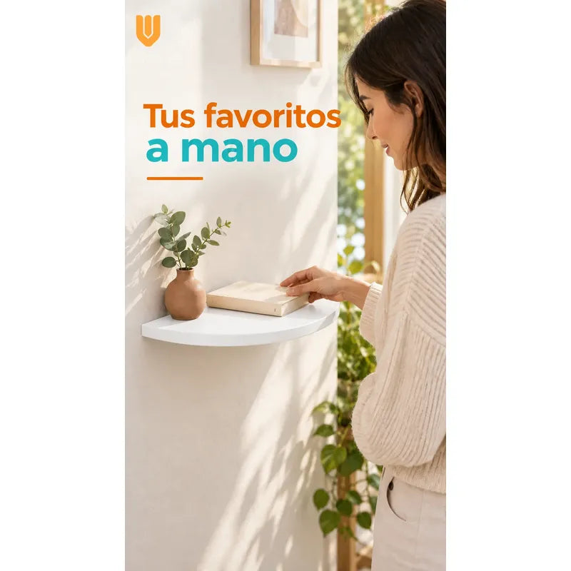Repisa Flotante Semicircular Mdf Blanco 40cm Vitrineon Cl Blanco Repisa Mural Flotante Estante Decorativo Organización Recibidor Living Oficina Madera Mdf Muro Concreto Vestidor 40cm