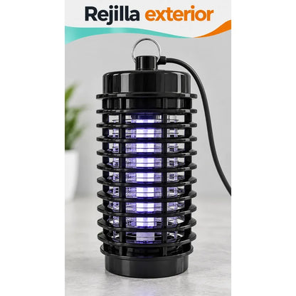Lampara Mata Mosquitos Moscas Zancudos Luz Ultravioleta Negro Mata Mosquitos Matamosquitos Mata Zancudos Lámpara Eléctrica Led Negra Rejilla Exterior Cable 220 V Interior