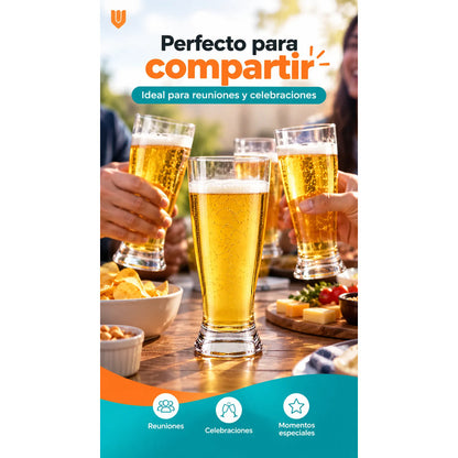 Vaso Acrilico Cervecero Reutilizable 440 Ml Transparente Vaso Transparente