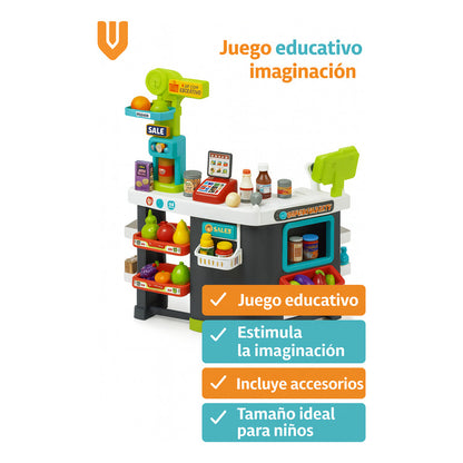 Set Supermercado Juguete Infantil Caja Registradora 81 Pieza