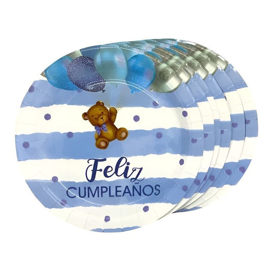 Platos Desechable Feliz Cumpleaños Decoracion Cumpleaños