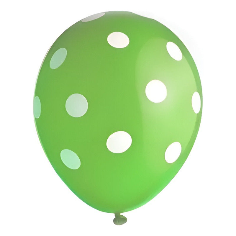 Pack X6 Globos Lunares Cumpleaños Globo Unicolor Decoracion