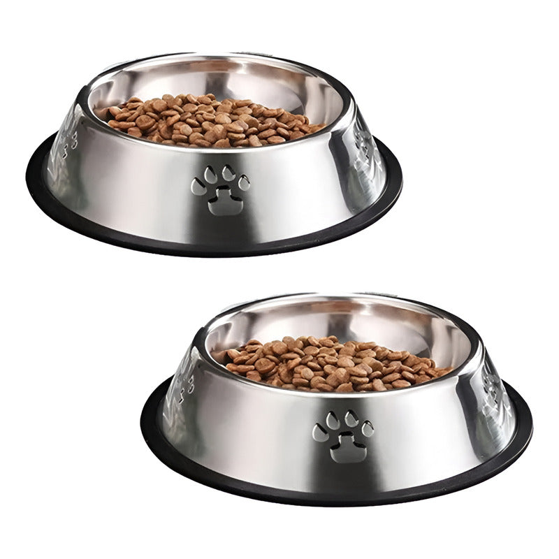 X2 Comedero Perro Platos Para Perros Gatos Mascotas 18cm