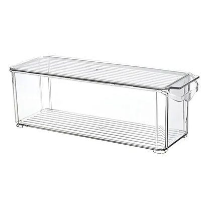 X2 Organizador Refrigerador Caja Organizador Contenedor Tapa Transparente