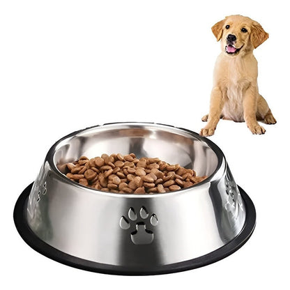 Plato Metalico Para Comida Tus Mascotas Cosas De Gatos Roro 18cm Perro Gatos Plato Alimento Agua