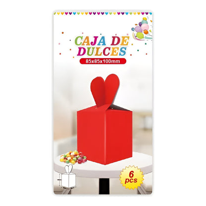 X6 Cajas De Regalo Para Dulces Cotillón Decoración Cumpleaño