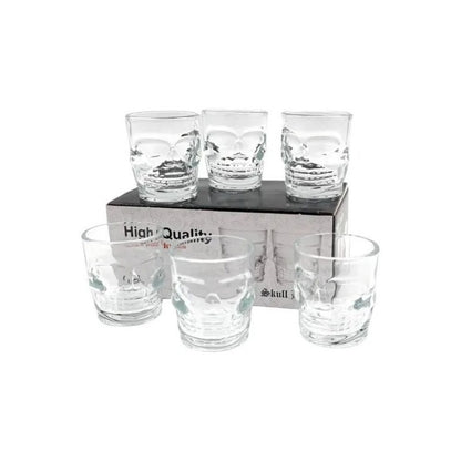 Vaso Shot Tequilero Calavera Vidrio Set 6 Pcs 65ml