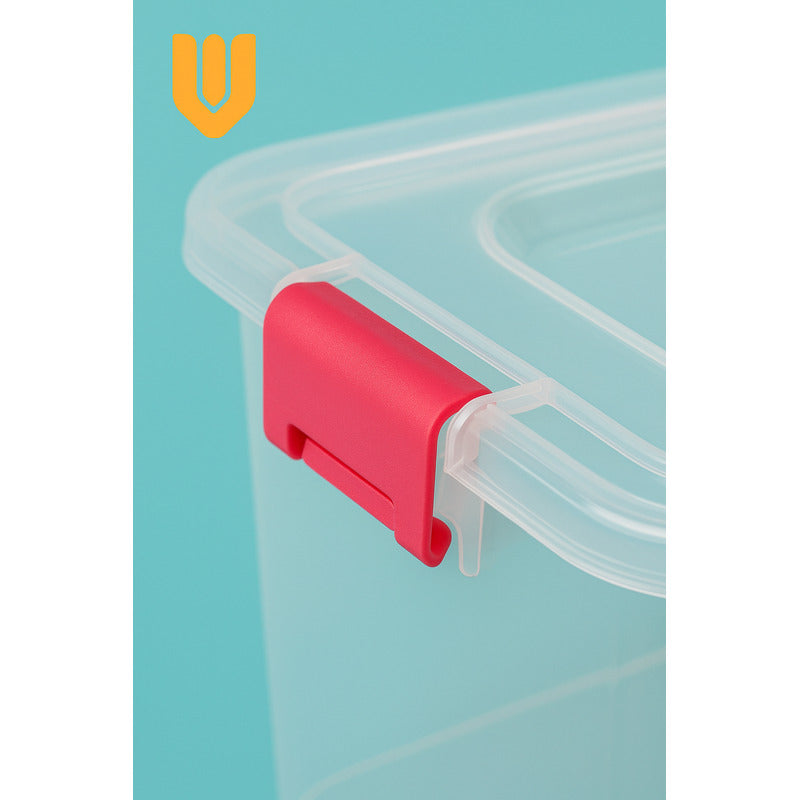 Caja Organizadora Transparente Aplilable Almacenamient 6.5 L Transparente Organizadora