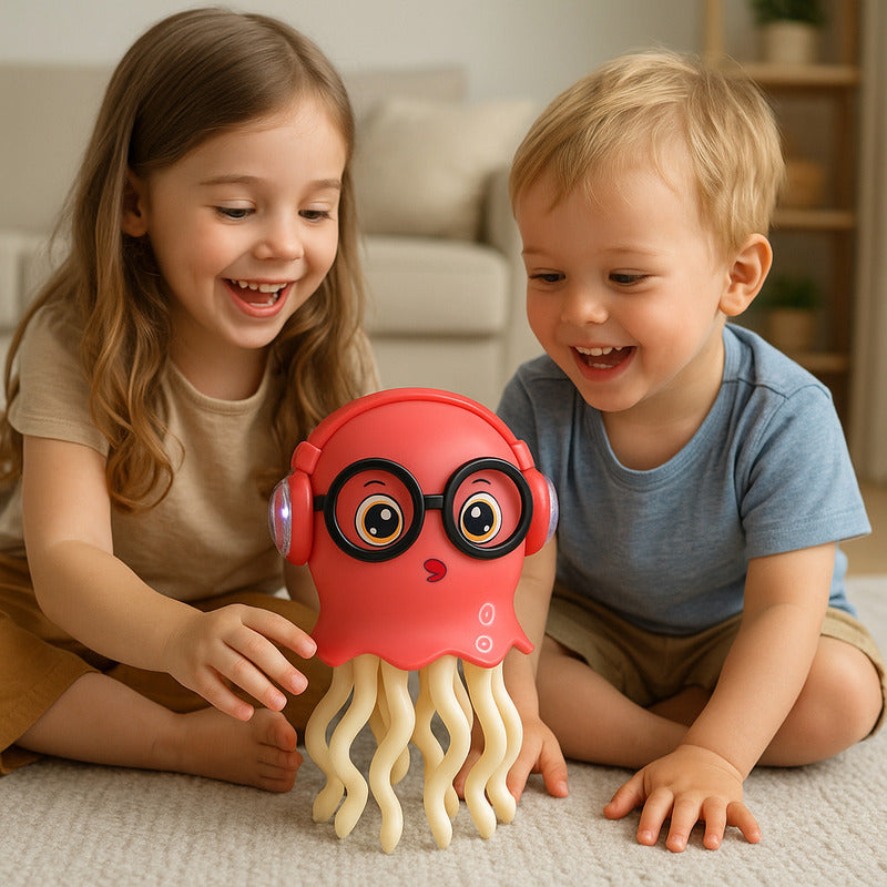 Pulpo Bailarin Musical Niños Medusa Luces Pulpo Infantil Beb