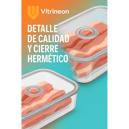 2 Organizadores Acrílicos Refrigerador Herméticos Alimentos Transparente
