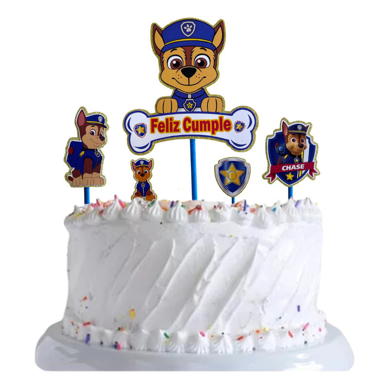 Topper Torta Cotillon Cup Cake Topper Fiesta Paw Patrol