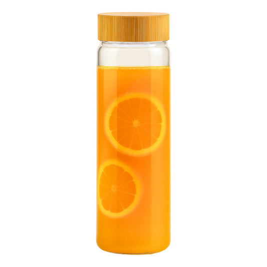 Jarra De Vidrio Jarra De Jugo Con Tapa Bambu Jarro Vidrio 1l
