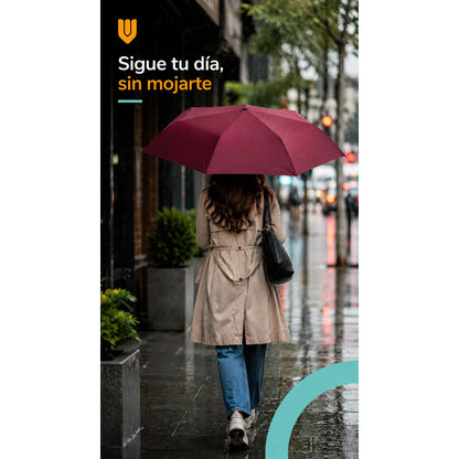 Paragua Parasol Lluvia Retractil Plegable 8 Varill Sombrilla