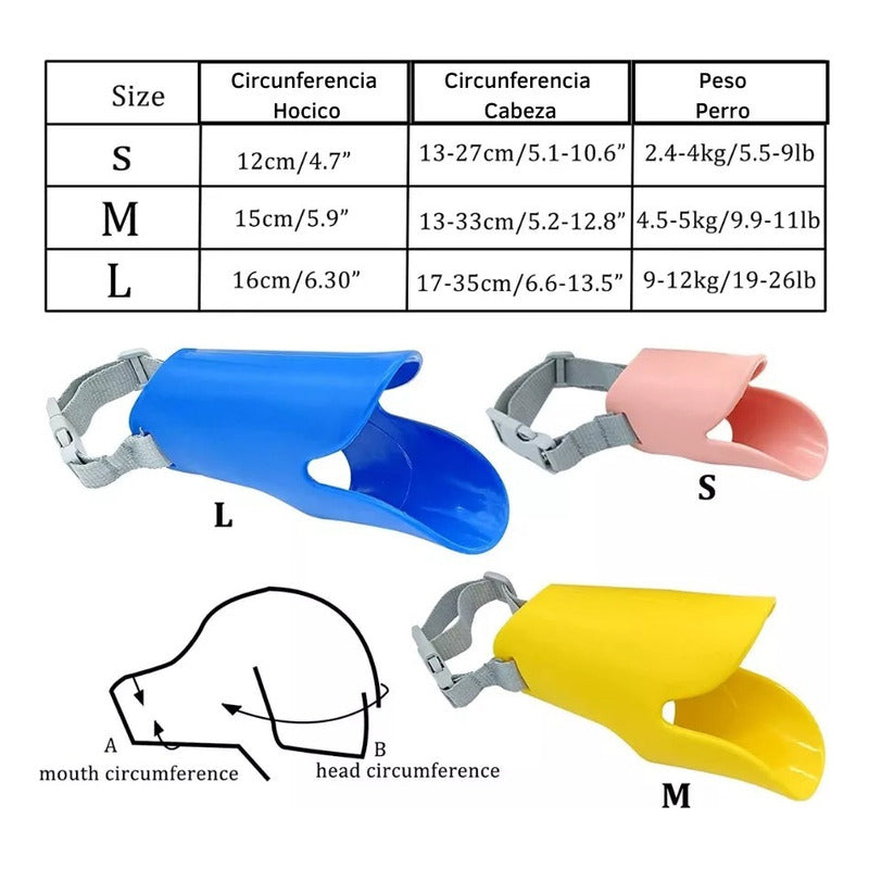 Bozal Para Perros Tipo Pato Mascotas Perro Bozal Perro L