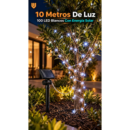Luces Solares Navideñas Decoración Hogar Luz Led Blanca 10m Blanco Frío Iluminación Blanca Brillante Tonalidad Fría Efecto... Blanco Frío Iluminación Blanca Brillante Tonalidad Fría Efecto...