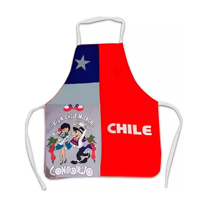 X4 Delantal Cocina Fechas Patrias Delantal Festivo Chile