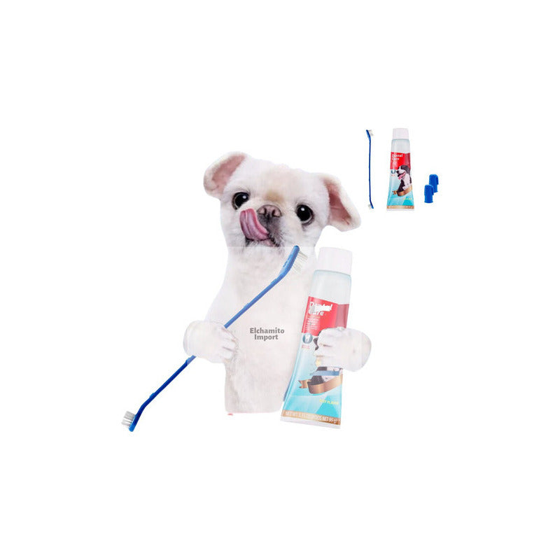 Set De Higiene Dental Con Cepillo Para Mascota Dental Care S Sabor Carne