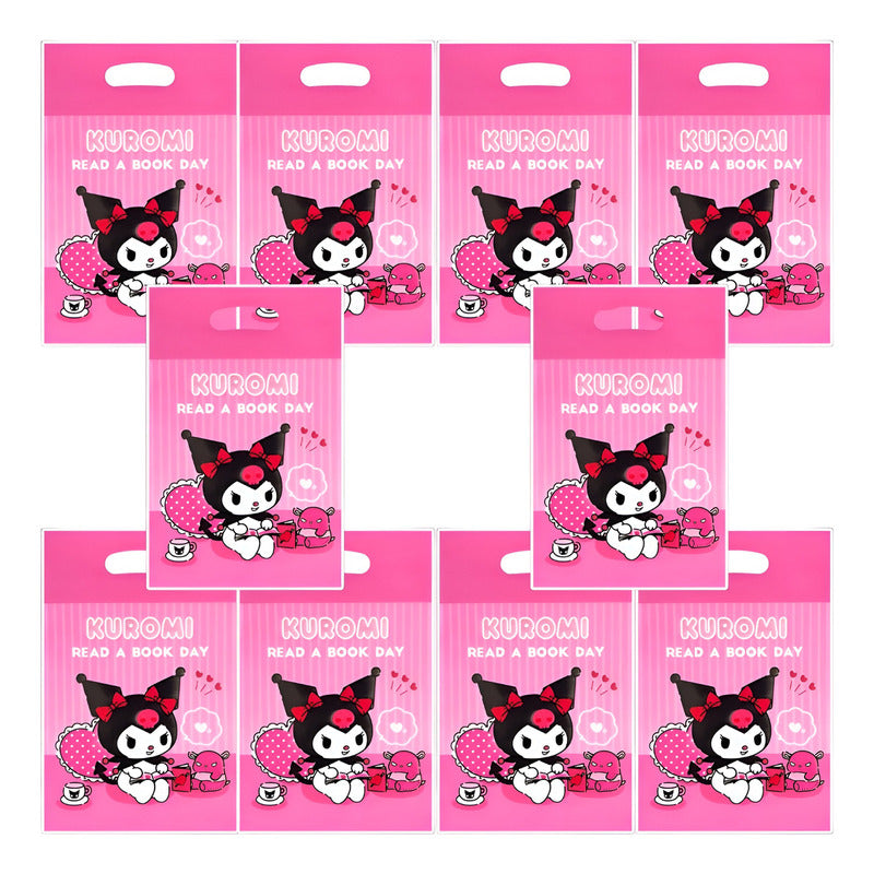 Vitrineon Cl 10 Bolsas Para Piñata Kuromi Bolsas Para Dulce Fiesta Kuromi Color Fucsia Tamaño De La Piñata Grande