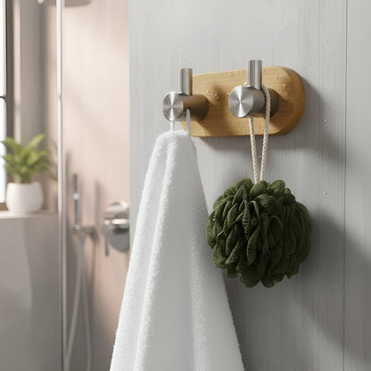 Colgador Pared Acero Inoxidable Bambu Colgador Perchero