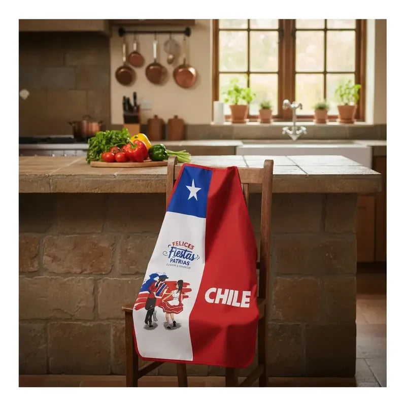 X2 Delantal Cocina Fechas Patrias Delantal Festivo Chile