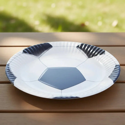 X30 Platos Cumpleaños Futbol Platos Desechable Decoracion Blanco