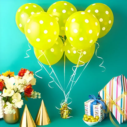 Pack X6 Globos Lunares Cumpleaños Globo Unicolor Decoracion