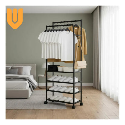 Perchero Organizador Colgante Perchero Doble Barra 5 Niveles