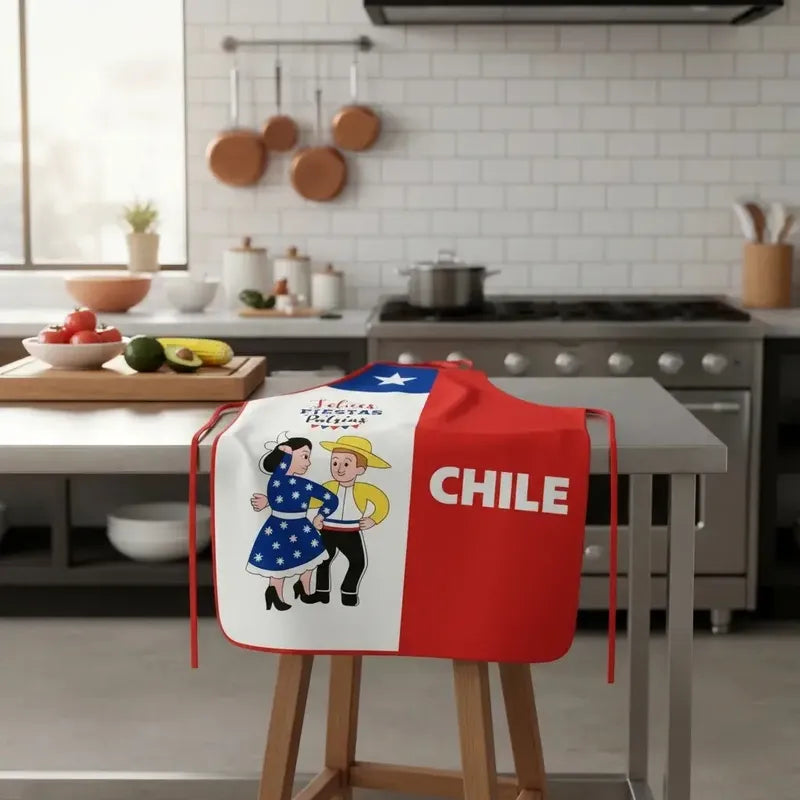 X2 Delantal Cocina Fechas Patrias Delantal Festivo Chile