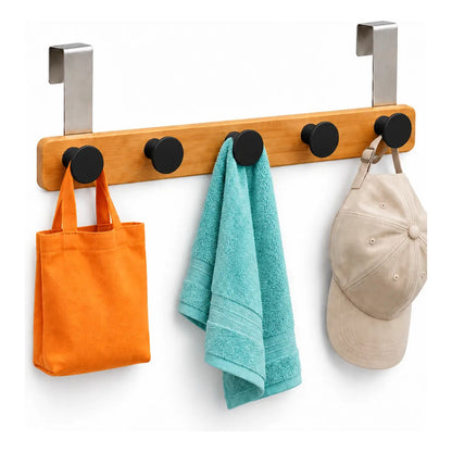 Perchero Ropa Madera 40cm Negro 5 Ganchos Vitrineon Cl Negro Perchero Puerta Bambú Blanco Cinco Ganchos Colgador Ropa Toallas Bolsos Organizador Horizontal Dormitorio Entrada Hogar 40cm