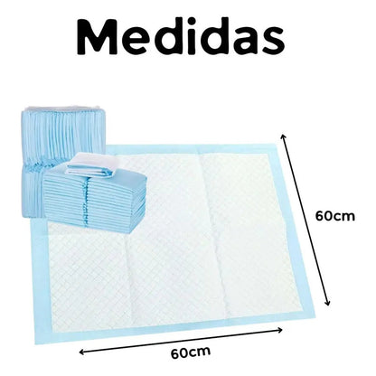 100 Sabanilla Adulto Protector Cama Pañales Protector 60x60 100 Sabanilla 60x60