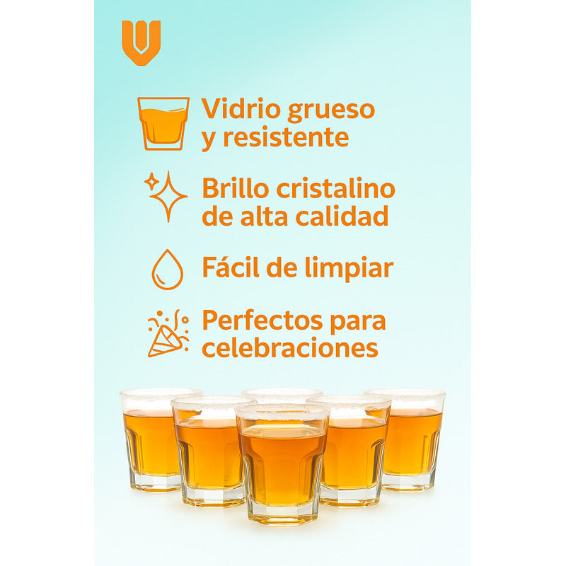 Set 60 Vasos Shot Tequilero Vasos Shopero Vaso Shot Vidrio