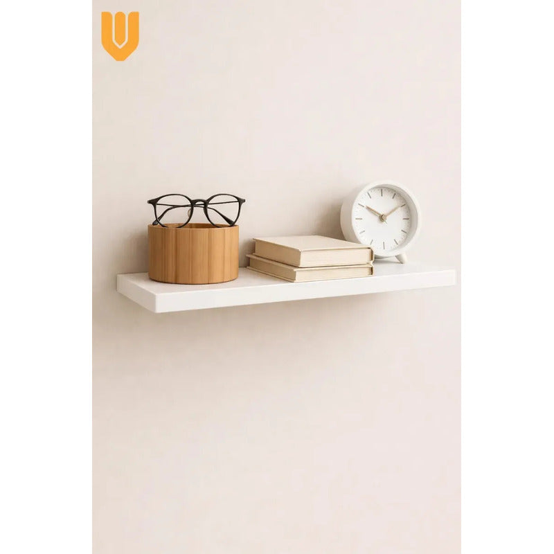 Vitrineon Repisas Flotantes Soporte 10kg Diseño Mdf 50x15 Cm Blanco