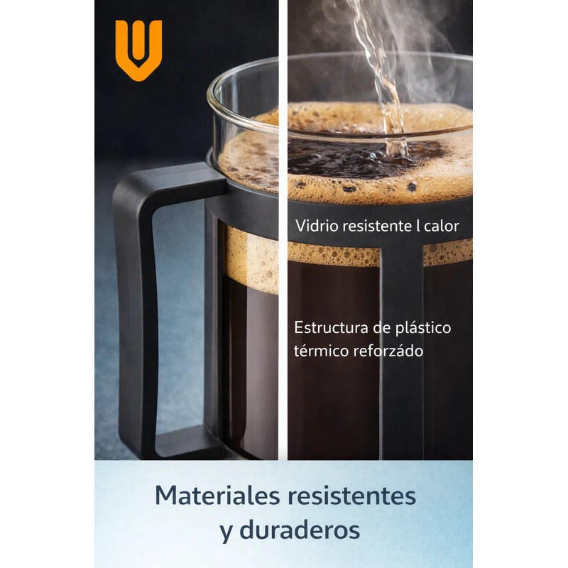 2 Cafetera Prensa Francesa Manual Cafe Prensa Francesa 600ml Negro