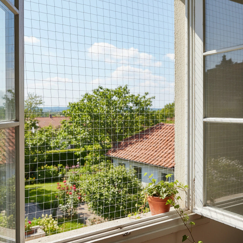 Malla Resistente Balcón Mascotas Nailon Transparente 4x3 Mts