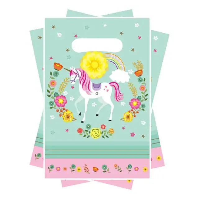 10 Bolsas Para Piñata Unicornio Bolsas Para Dulces Piñata Unicornio