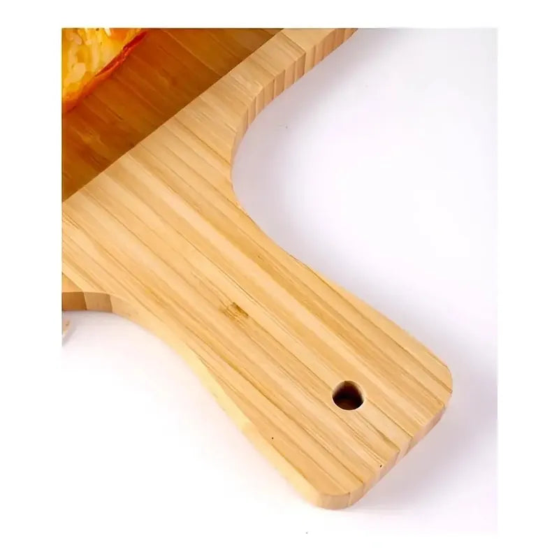 X5 Tablas Pizza Tabla Cuadrada Picoteo Plato Madera 27x30cm Tabla Cuadrada Bambú
